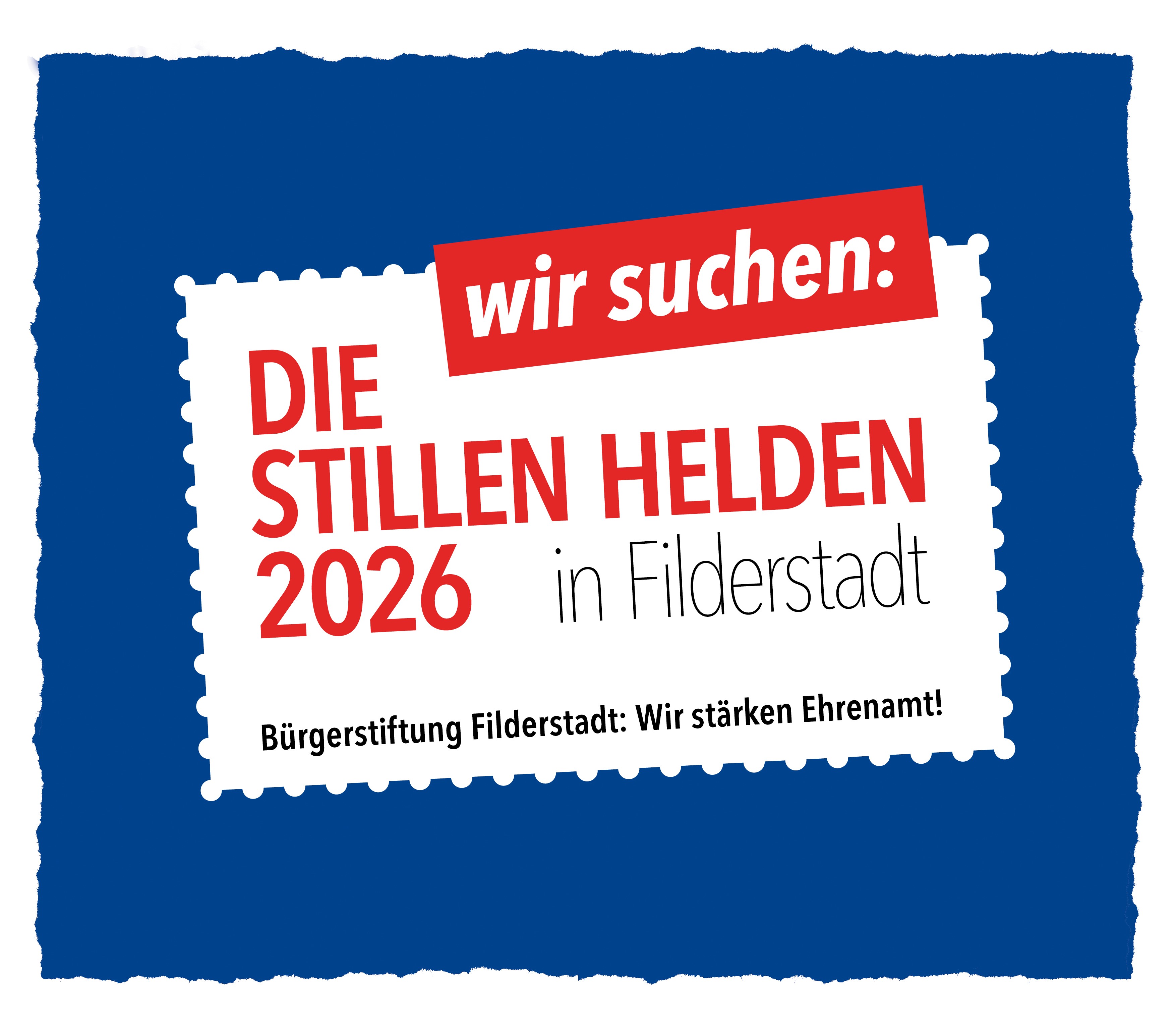 Burgerstiftung Stopper stille Helden 2024 wir suchen klein