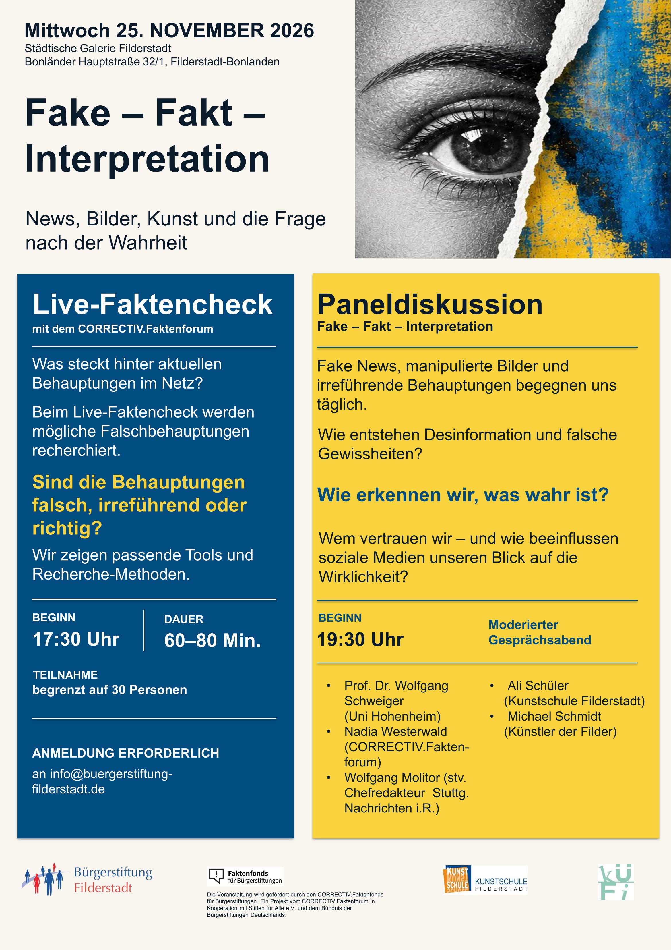 A3 Plakat Faktencheck Diskussion 25112026